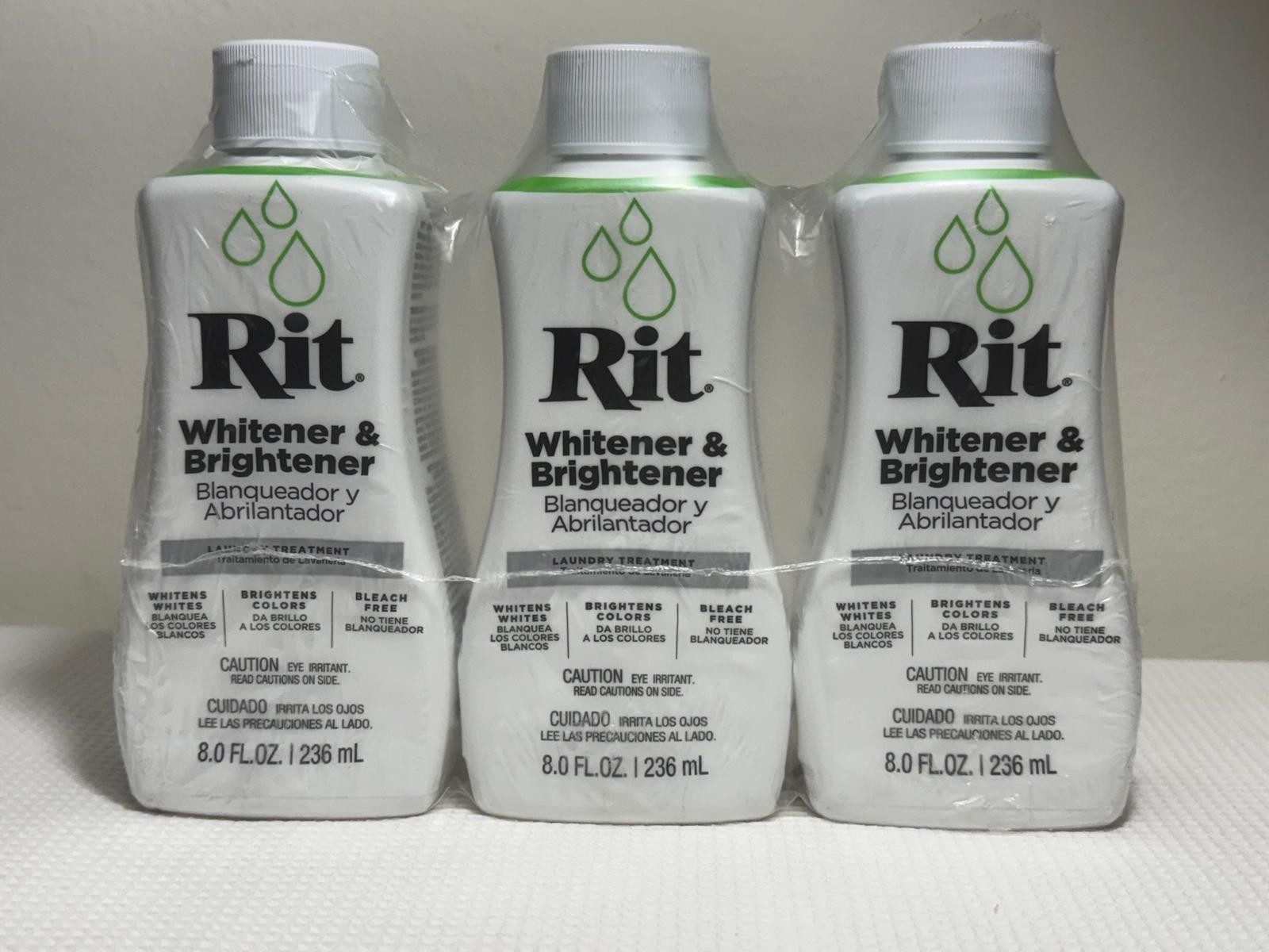 Rit Whitener and Brightener Non Bleach Liquid 8 oz White Free Shipping