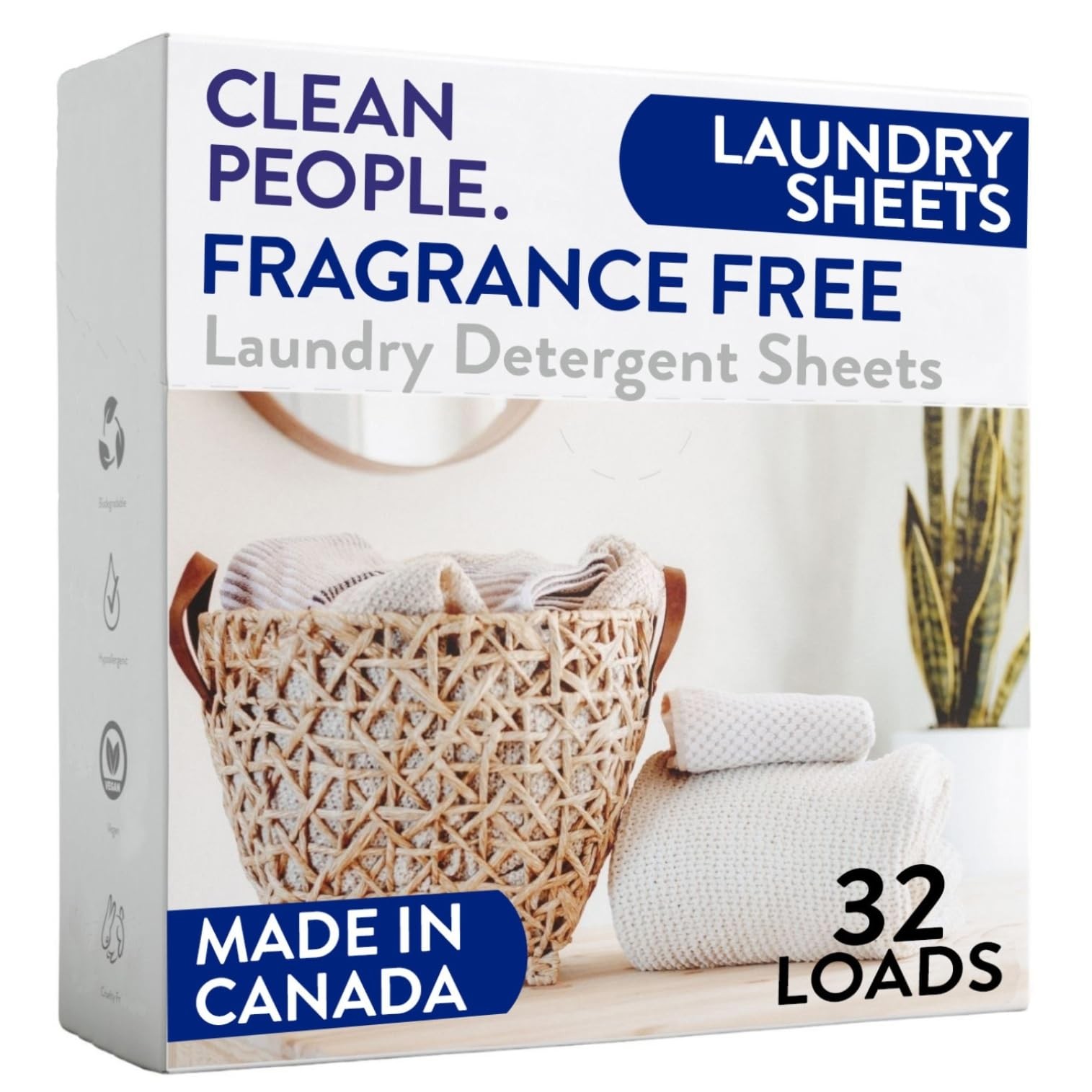 The Clean People Fragrance Free Laundry Detergent Sheets – Laundry Soap –