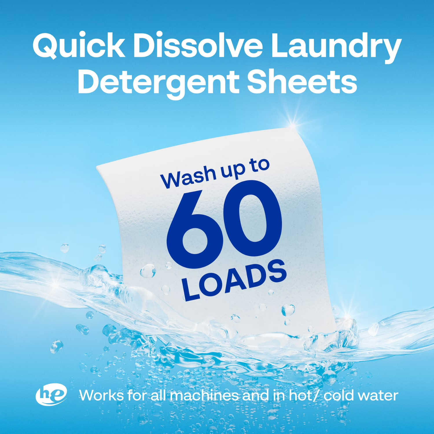 2 Pack Earth Breeze Laundry Detergent Sheets Fresh Scent 60 Loads Hypoaller