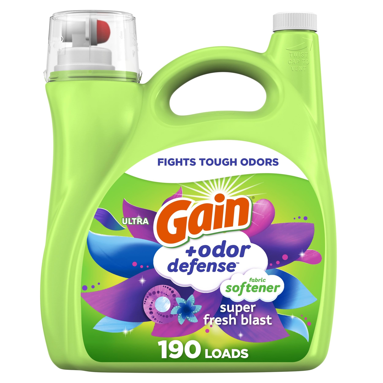 Gain Odor Defense Liquid Fabric Softener Super Fresh Blast 140 Fl Oz