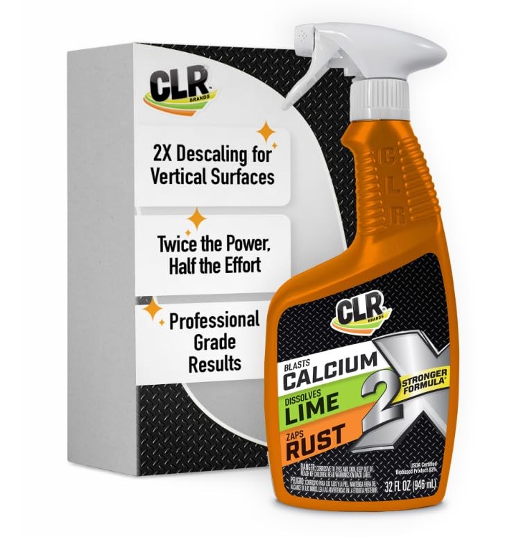 CLR Brands 2X Calcium Lime and Rust Remover – 32 oz 32 Fl Oz (Pack of 1)