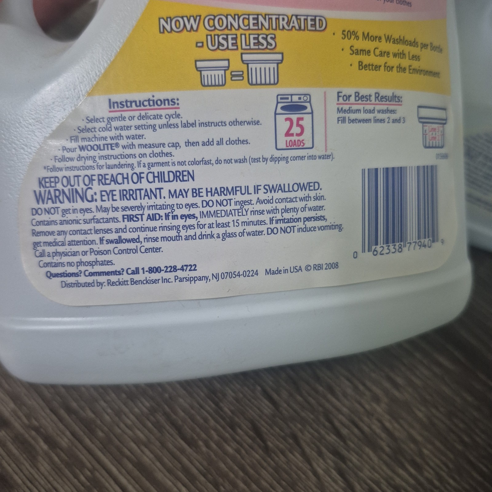 2 NOS Woolite For All Fabrics Liquid Laundry Detergent Each 50 Fl Oz./ 25 Loads