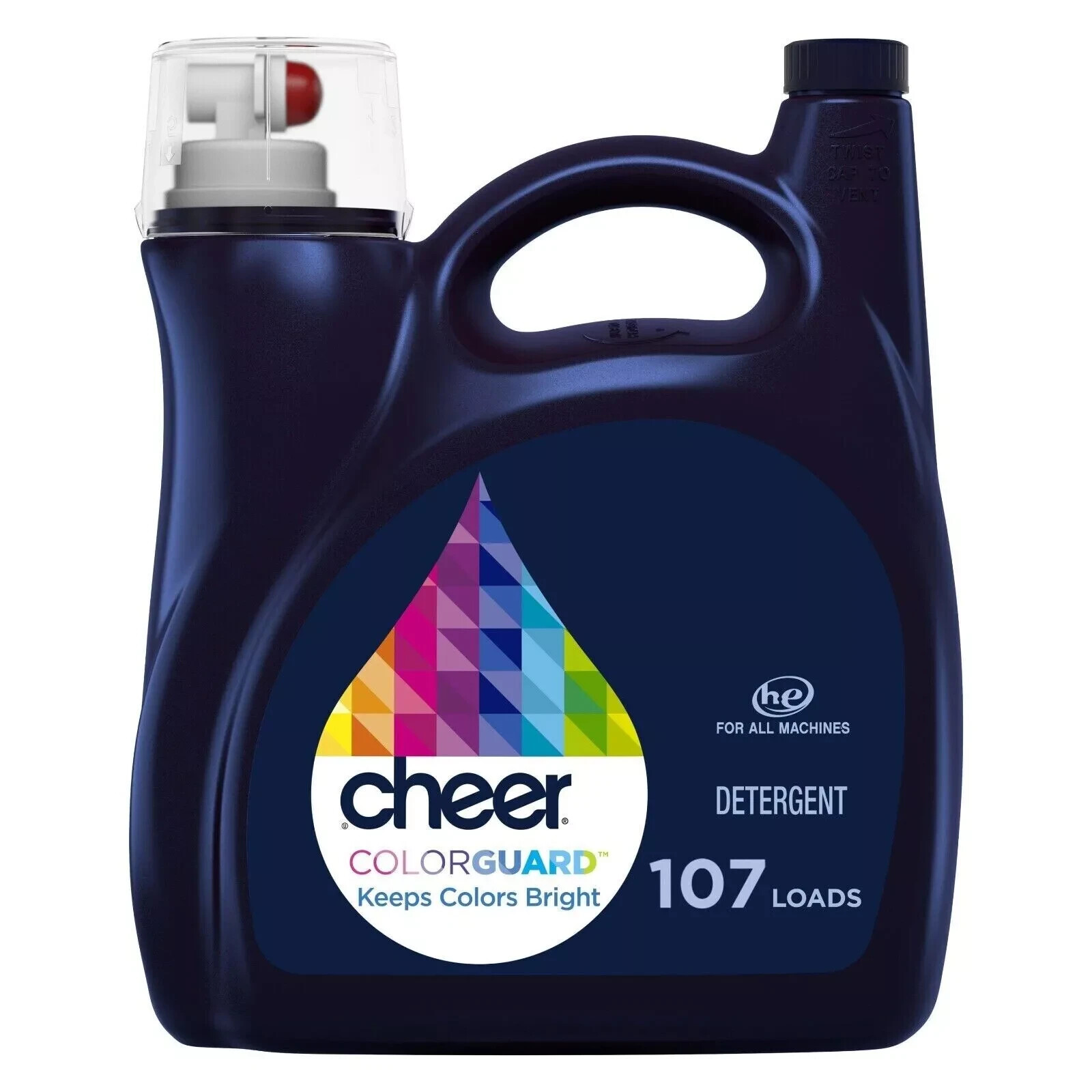 Cheer Liquid Laundry Detergent 107 Loads, 154 fl oz, HE Compatible