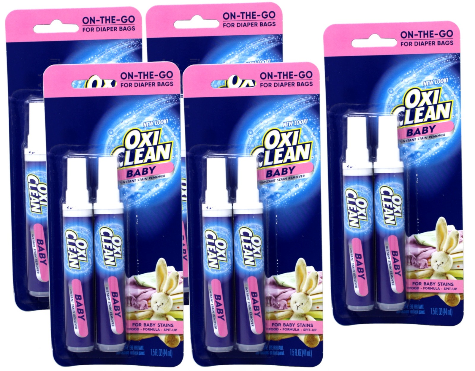OxiClean On the Go Baby Stain Remover Pen, 22 mL, 2 Count – 5 Pack