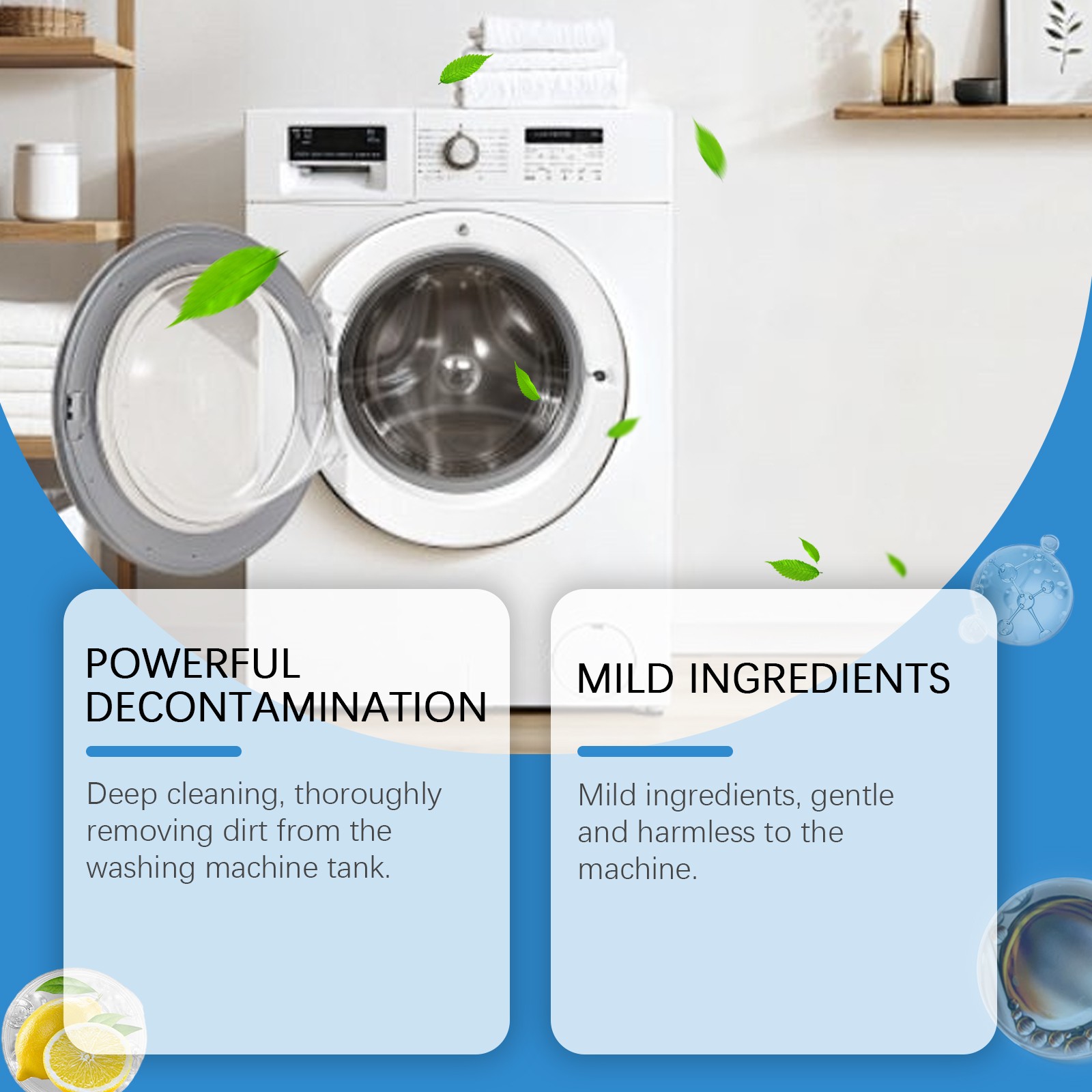 Washing Machine Cleaner for Drum Descaling and Deodorizing Multi Purpose Formula