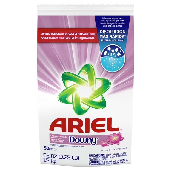 Ariel Laundry Detergent Powder with a Touch of Downy Freshness, 52 oz, 33 Loads