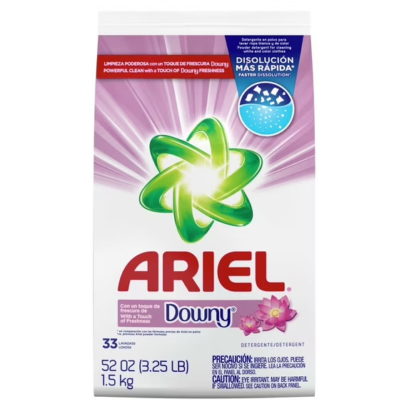 Ariel Laundry Detergent Powder with a Touch of Downy Freshness, 52 oz, 33 Loads