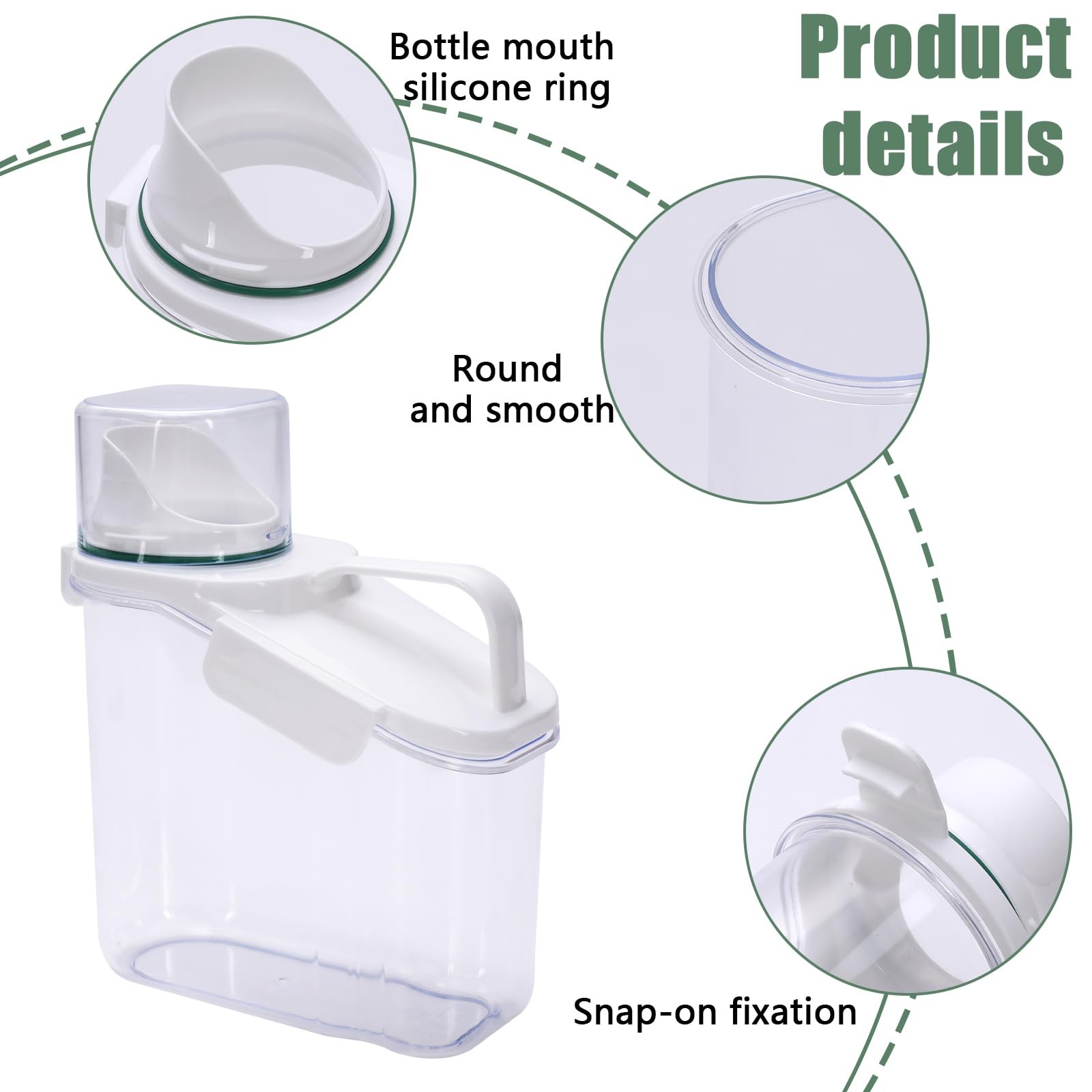 2 Pack laundry detergent dispenser, 54 oz liquid detergent container, liquid …