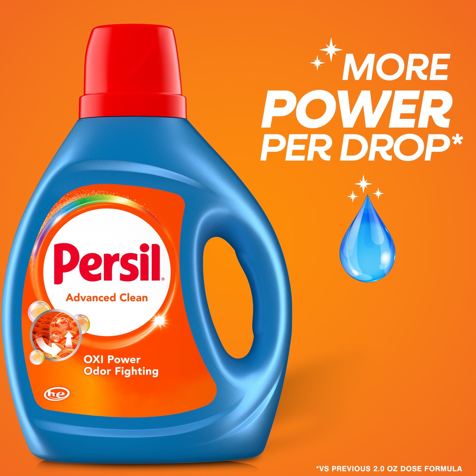 Persil Laundry Detergent, Advanced Clean Oxi + Odor Original 34 fl oz 20 Loads