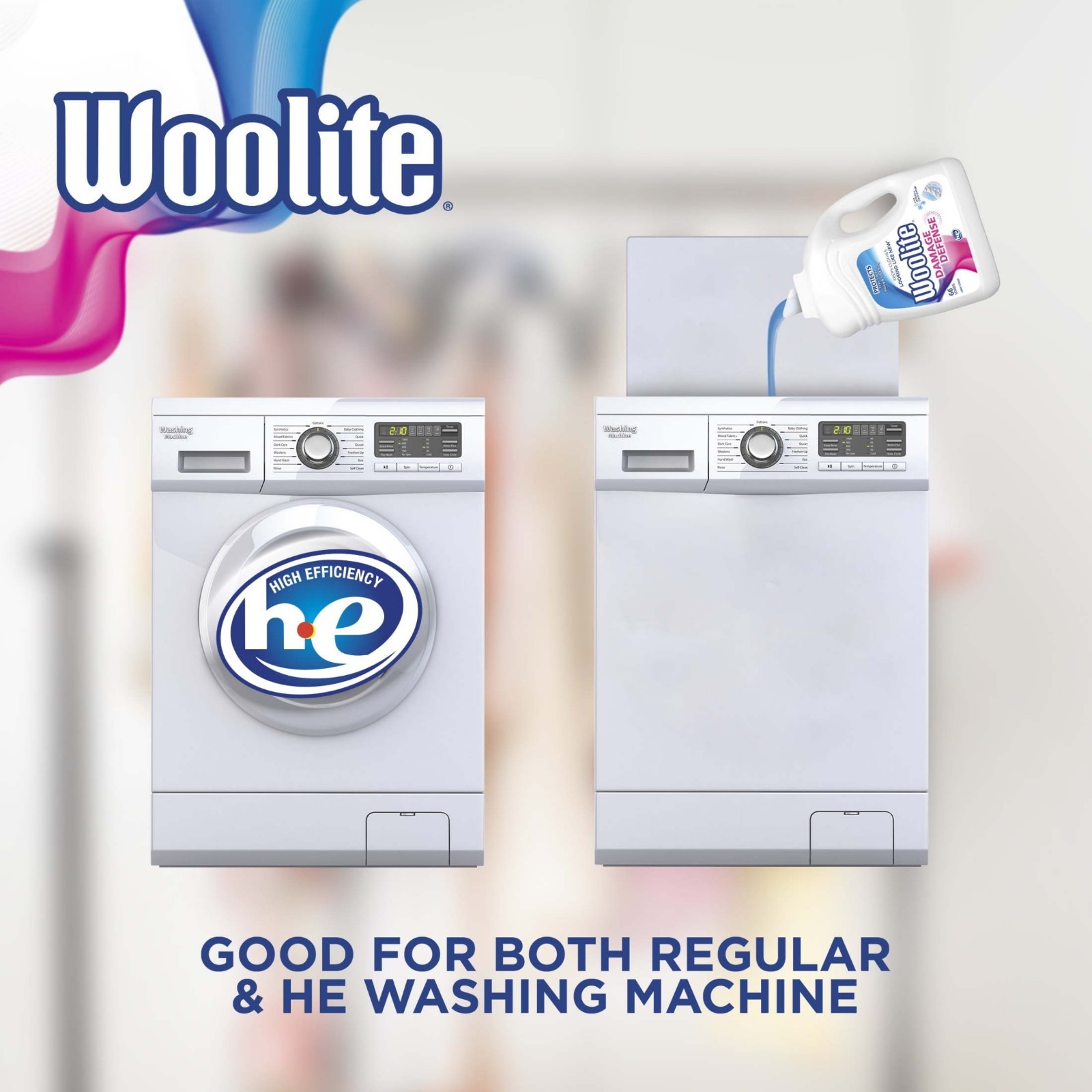 (2 Pack) Woolite Damage Defense Liquid Laundry Detergent, 100 fl oz, 66 Loads