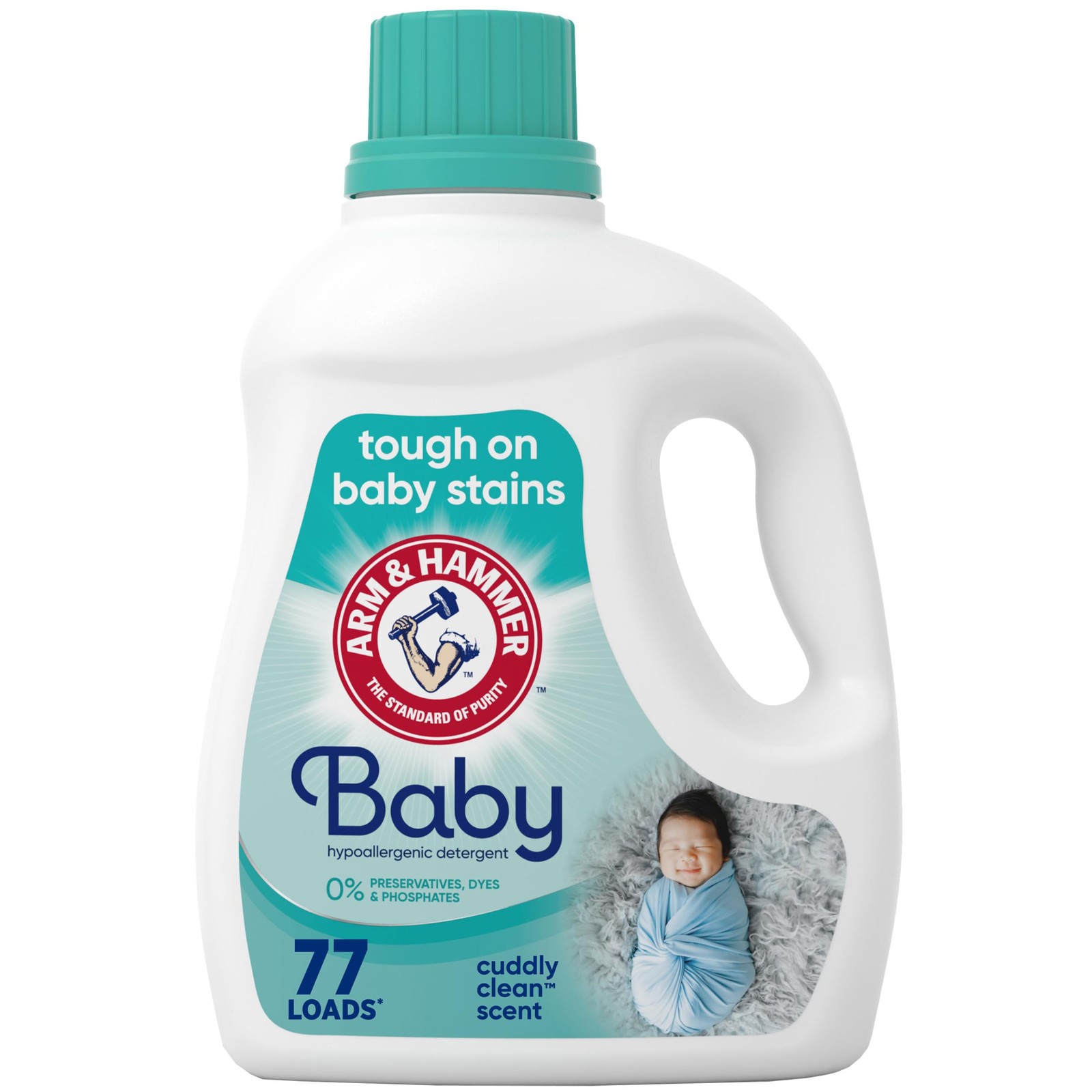 Hypoallergenic Liquid Laundry Detergent, 77 Loads, 100.5 Fl Oz