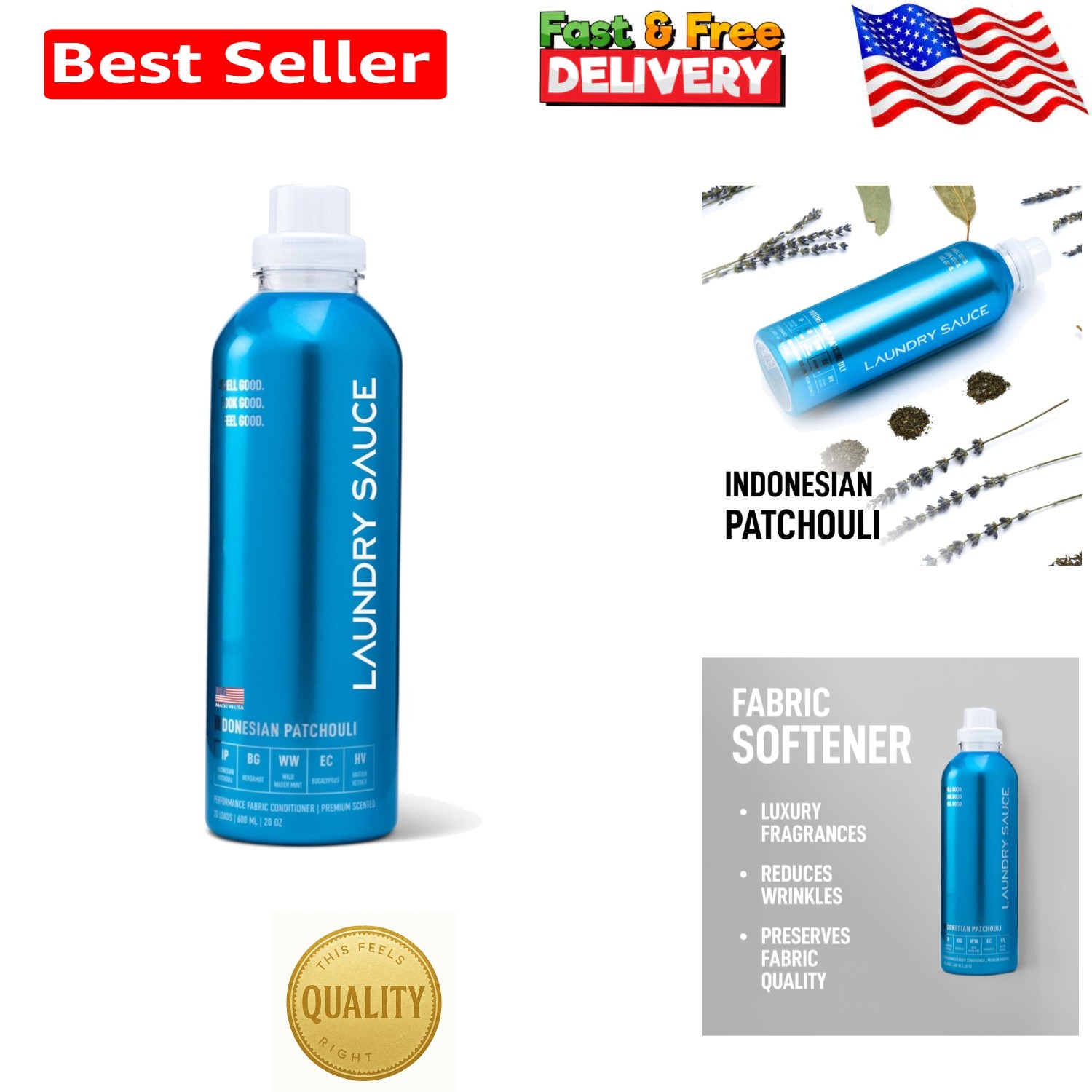 Paraben-Free Indonesian Patchouli Fabric Softener – Softens & Preserves Fabrics