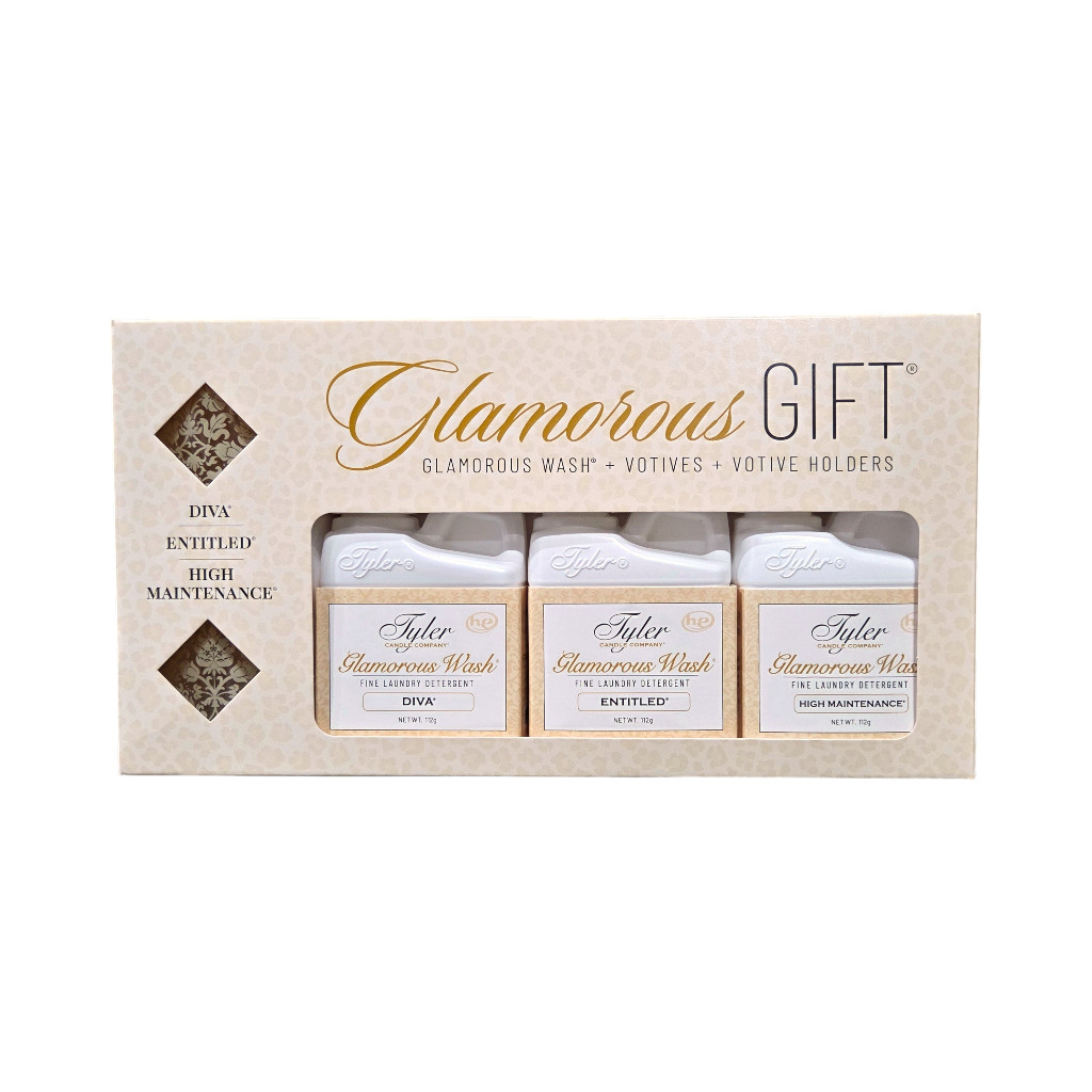 Tyler Candle Glamorous Wash and Candle Gift Set | Diva, High Maint., Entitled