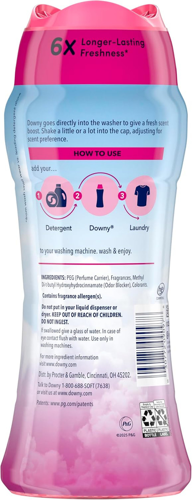 Downy April Fresh In-Wash Laundry Scent Booster Beads, 13.4 Oz, Laundry Scent Be
