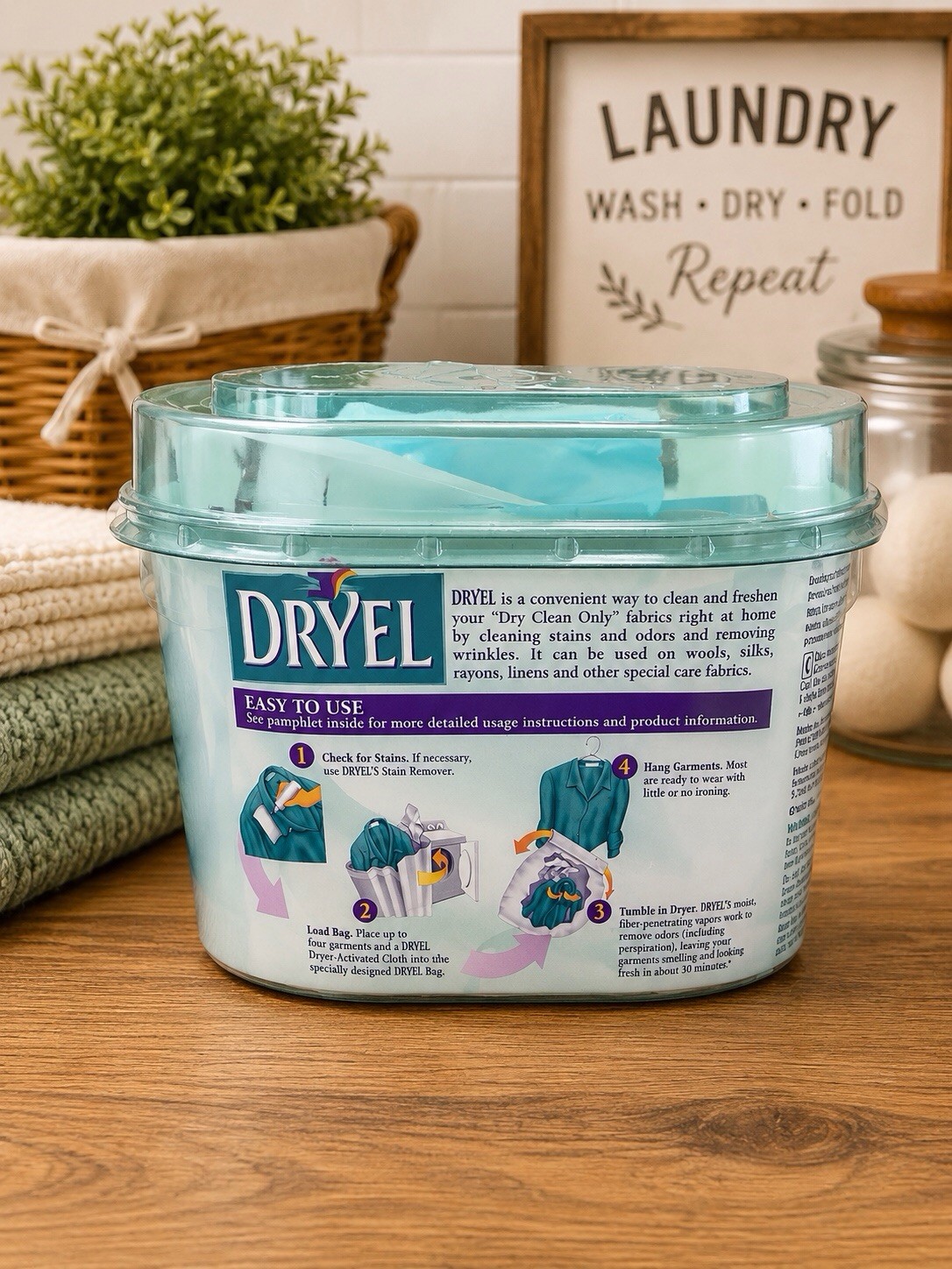 Dryel At Home Dry Cleaner Starter Kit 12 Load 48 Garments Clean UnOpened Box New