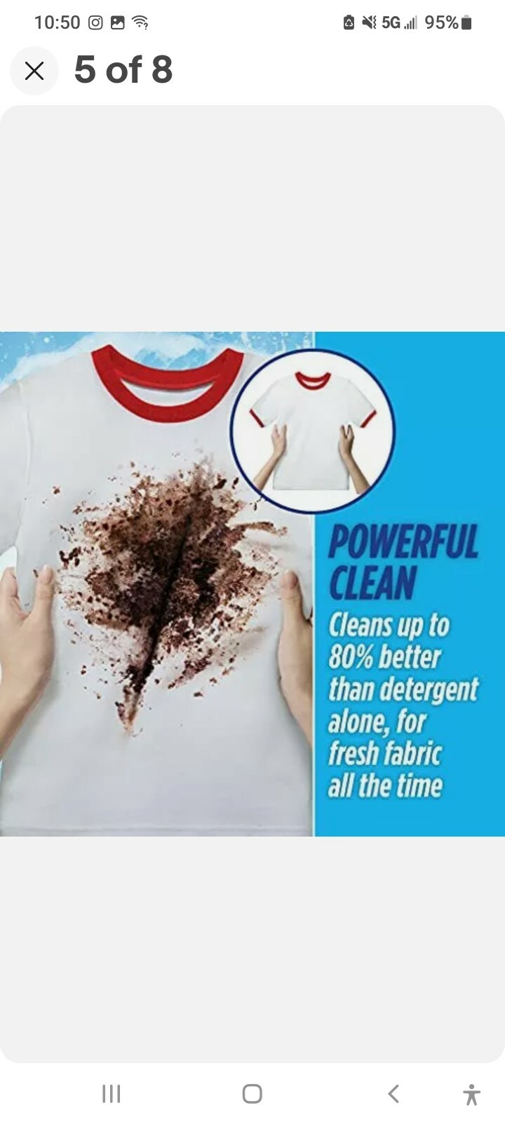 Biz Laundry Detergent Powder Booster Stain & Odor Removal – 50 Ounces