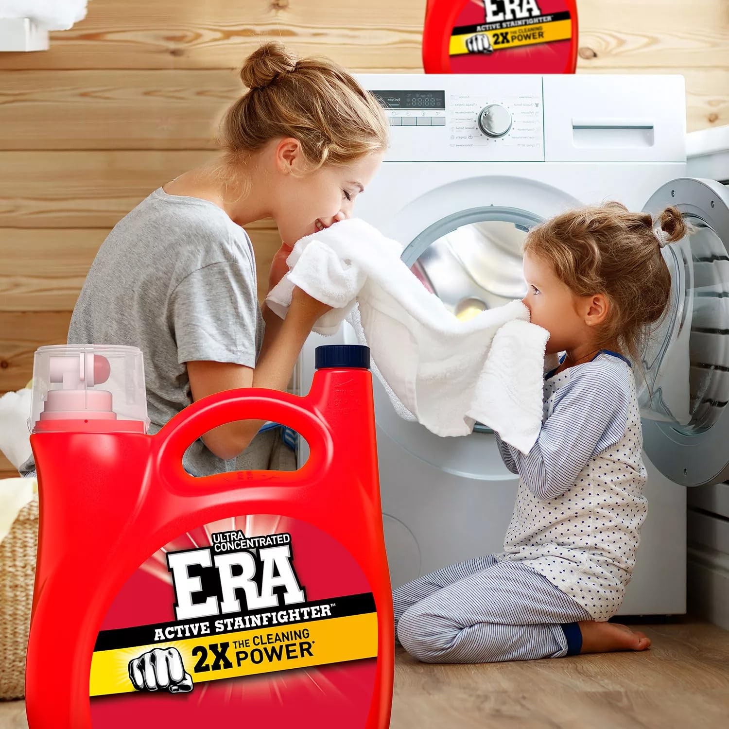 Era 2X Ultra Active Stainfighter Formula Liquid Laundry Detergent 154 fl oz, 107