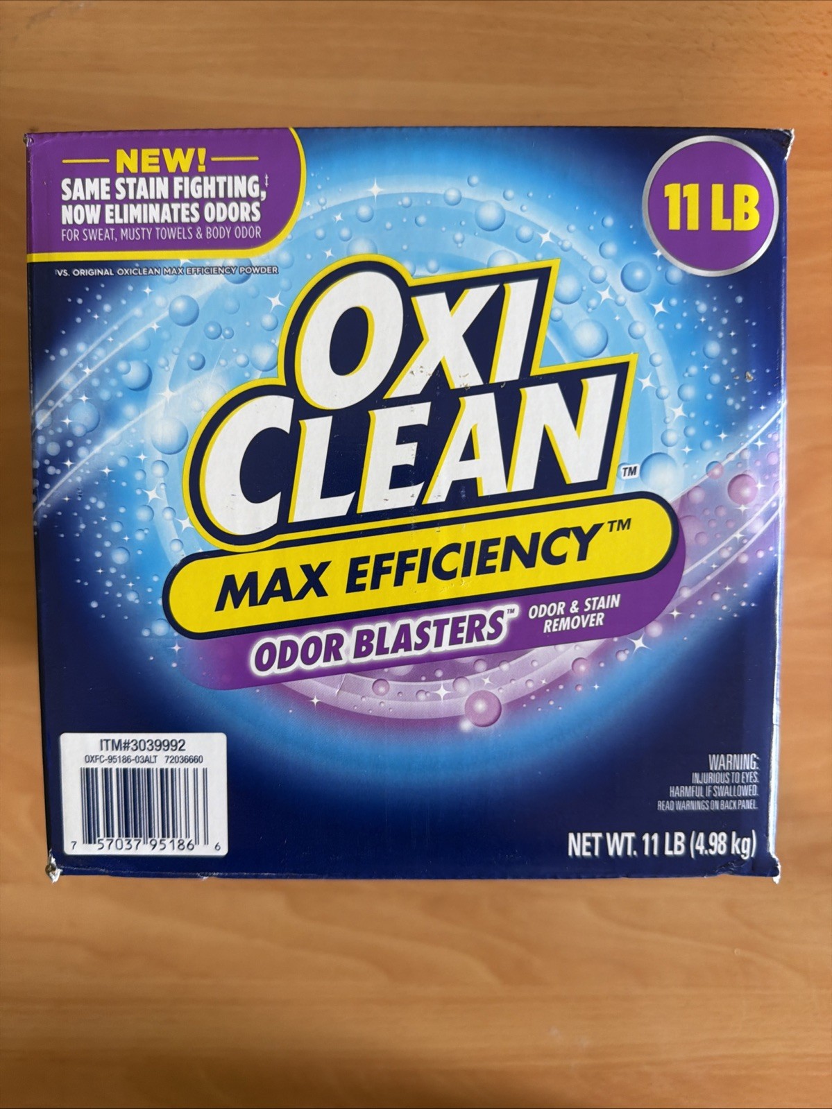 OxiClean Max Efficiency Odor Blasters Laundry Stain Remover Powder – 11 lb