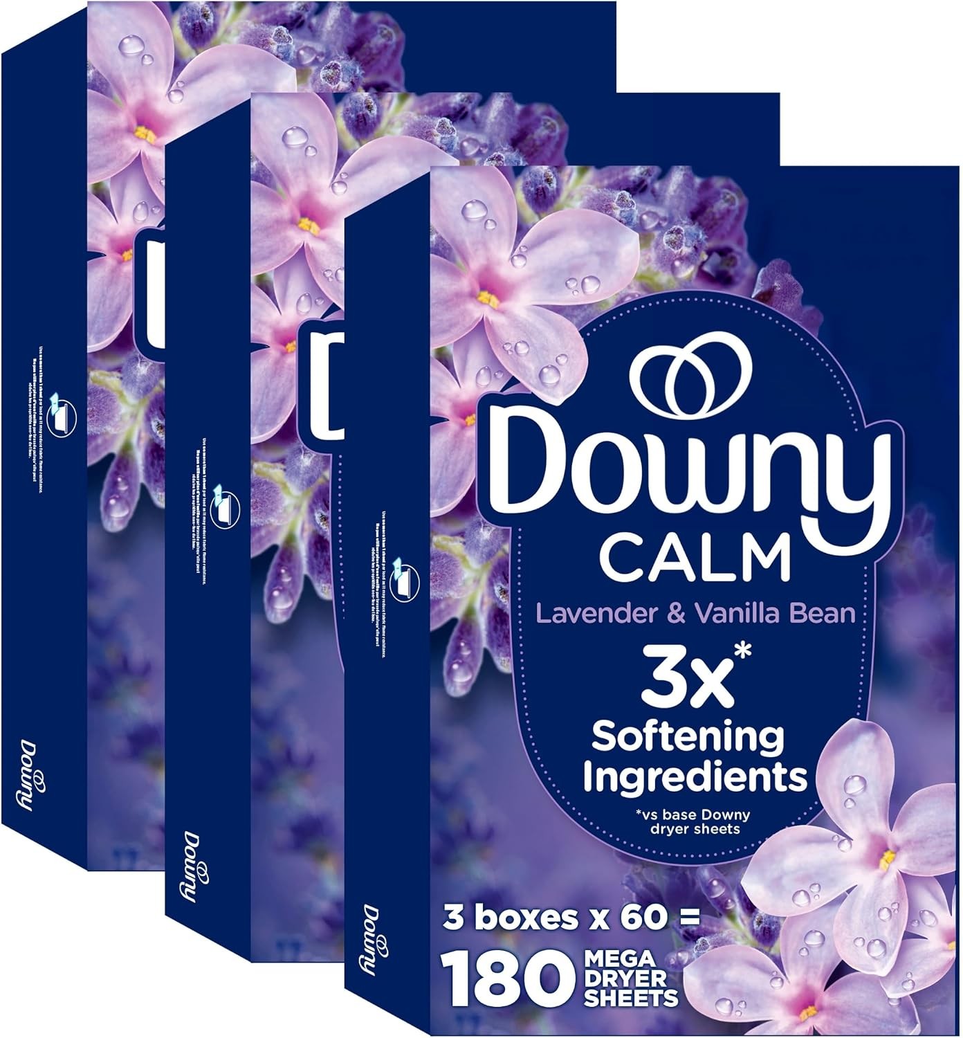Mega Dryer Sheets 130 Count Lavender Vanilla Bean Fabric Softener Ingredients