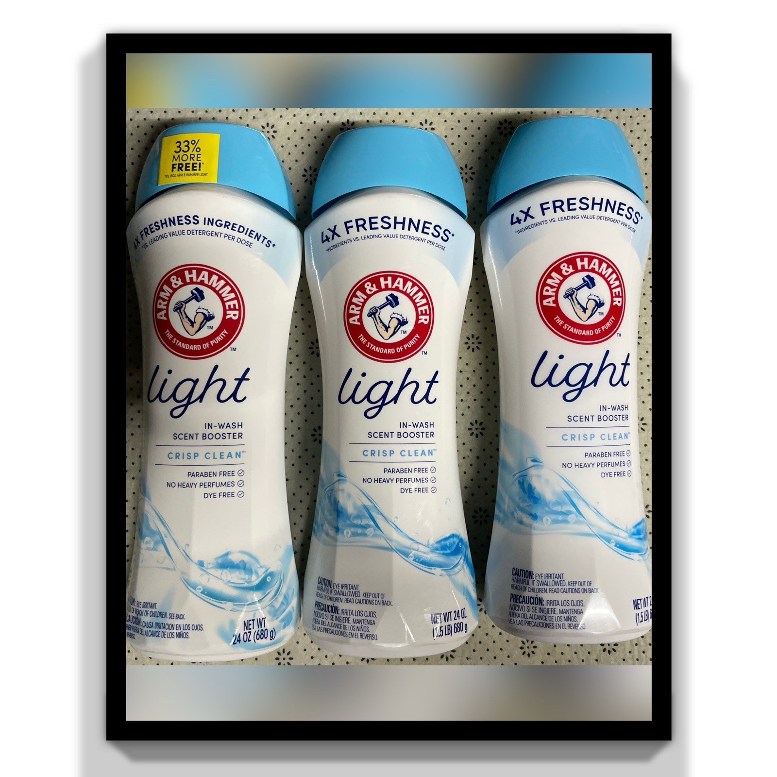 Arm & Hammer Light In-Wash Scent Booster Crisp Clean, 24 OZ, 3 Containers