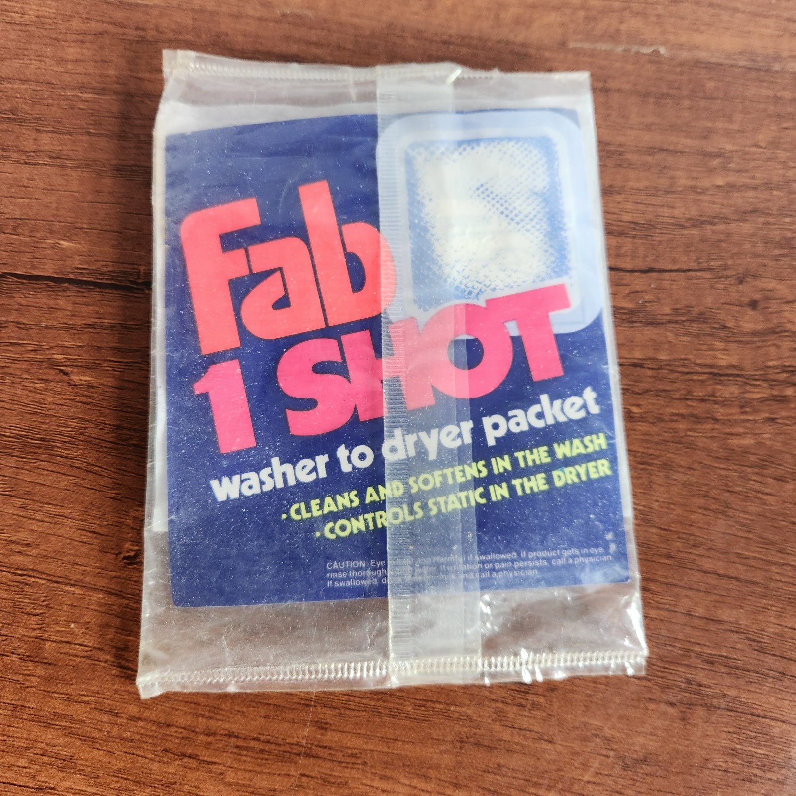Vintage PROMO Fab 1 Shot Washer to Dryer Laundry Packet Colgate Palmolive NOS
