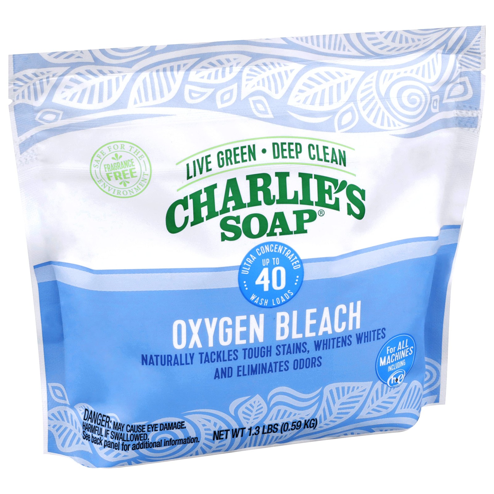 Charlie’s Soap Oxygen Powered Bleach Powder, Color Bleach For Clothes, Safe B…