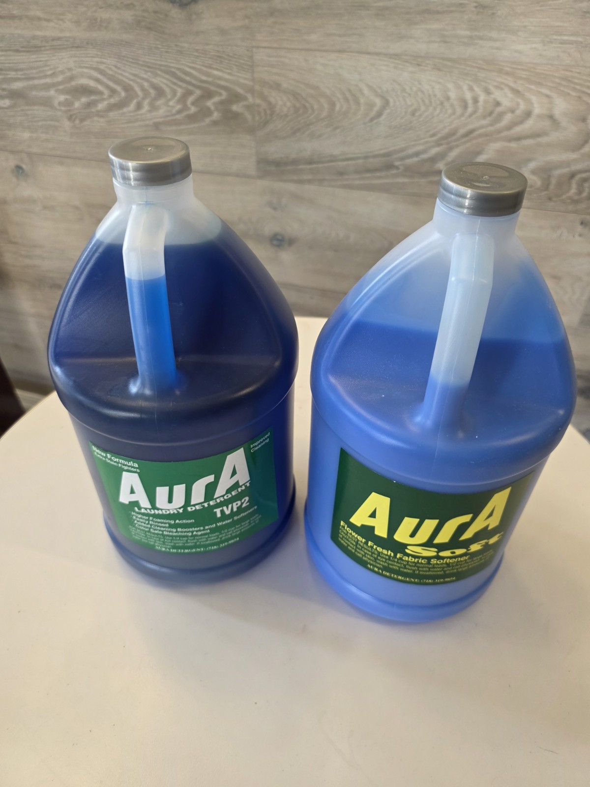 AurA TVP2 Laundry Detergent + Flower Fresh Fabric Softener 1 gal (2 Pack)