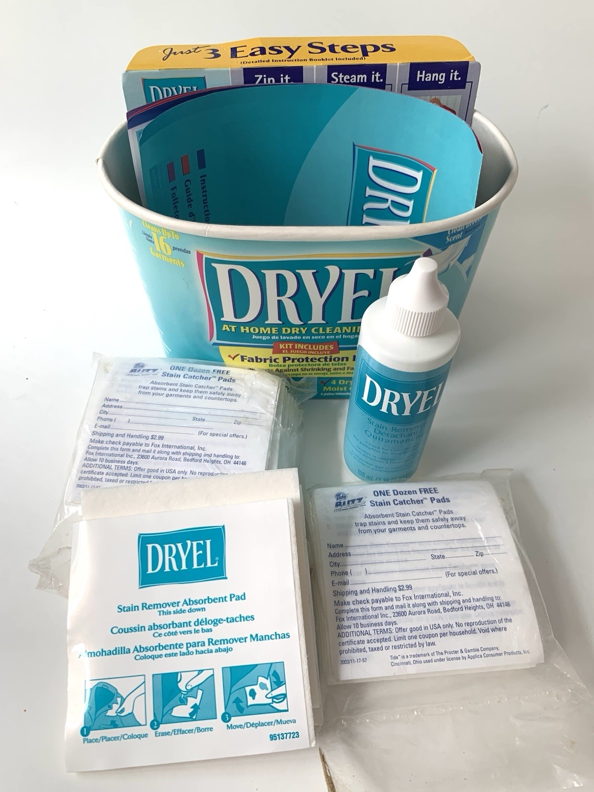 Dryel At Home Dry Cleaner Starter Kit 4 Loads 16 Garments Vtg Partial Box
