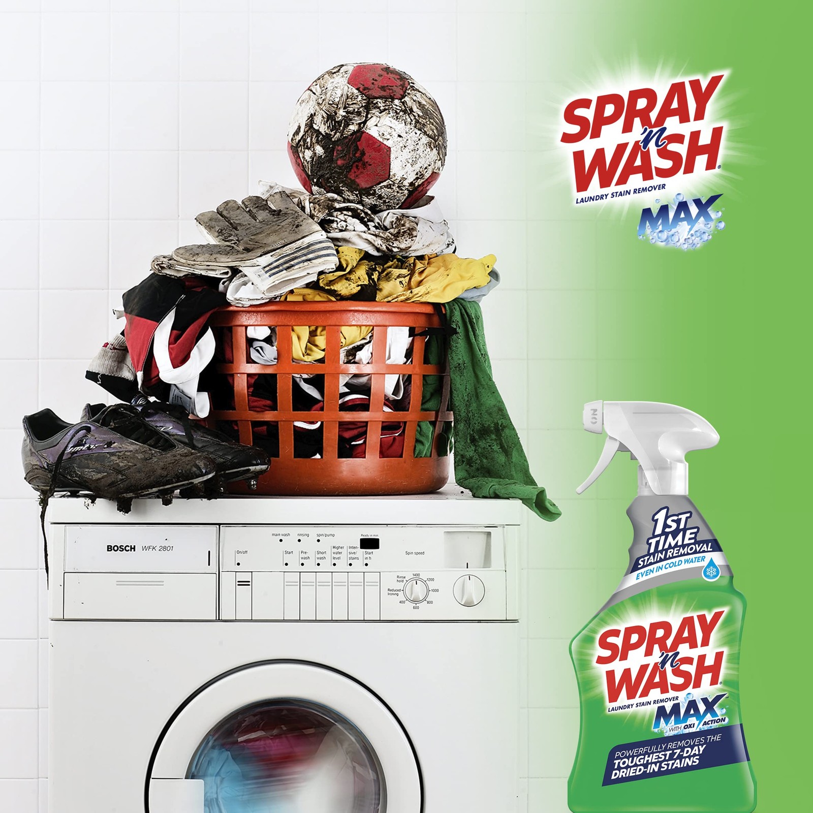 Max Laundry Stain Remover Pre Treat Fabric Clothing Wash 16 Oz