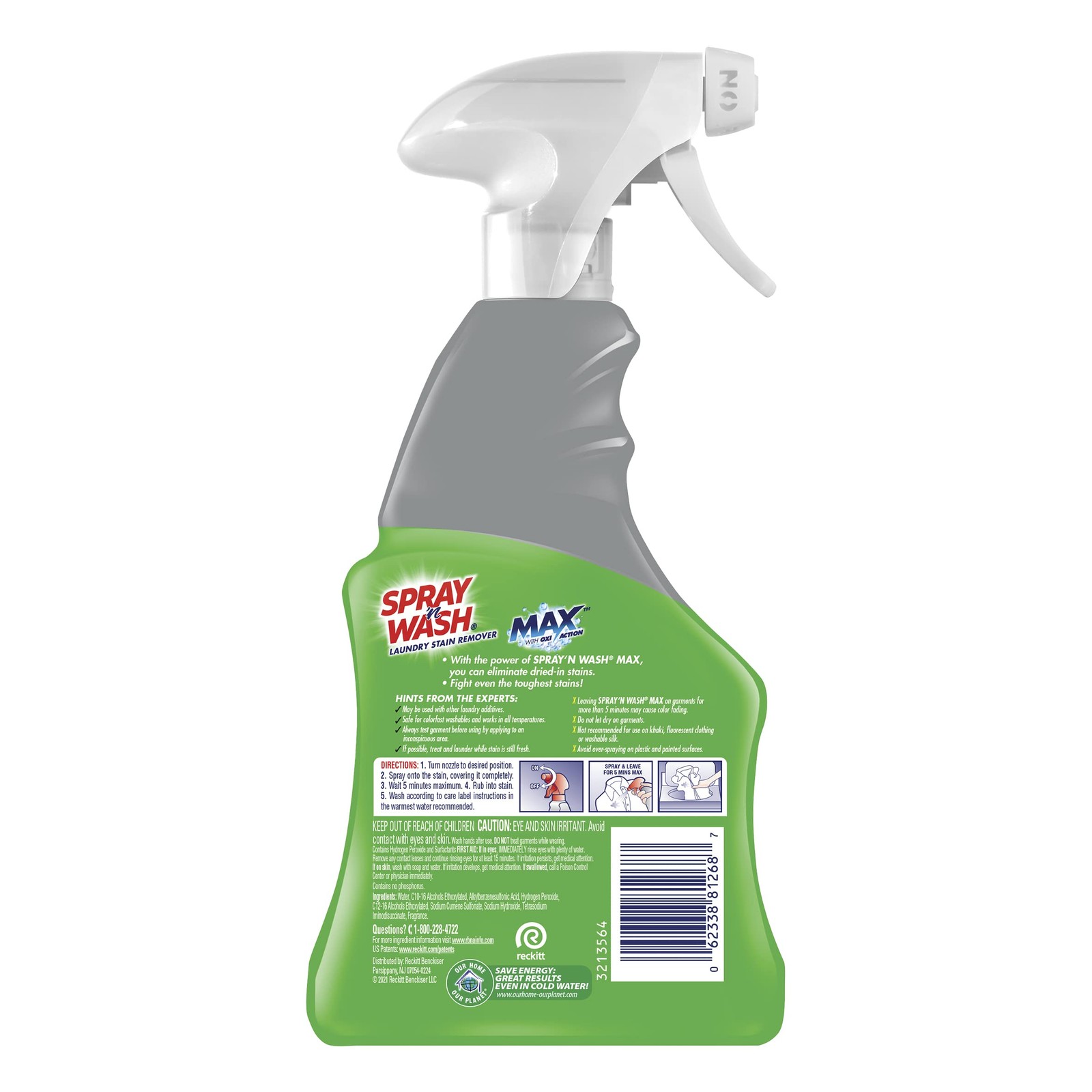 Max Laundry Stain Remover Pre Treat Fabric Clothing Wash 16 Oz