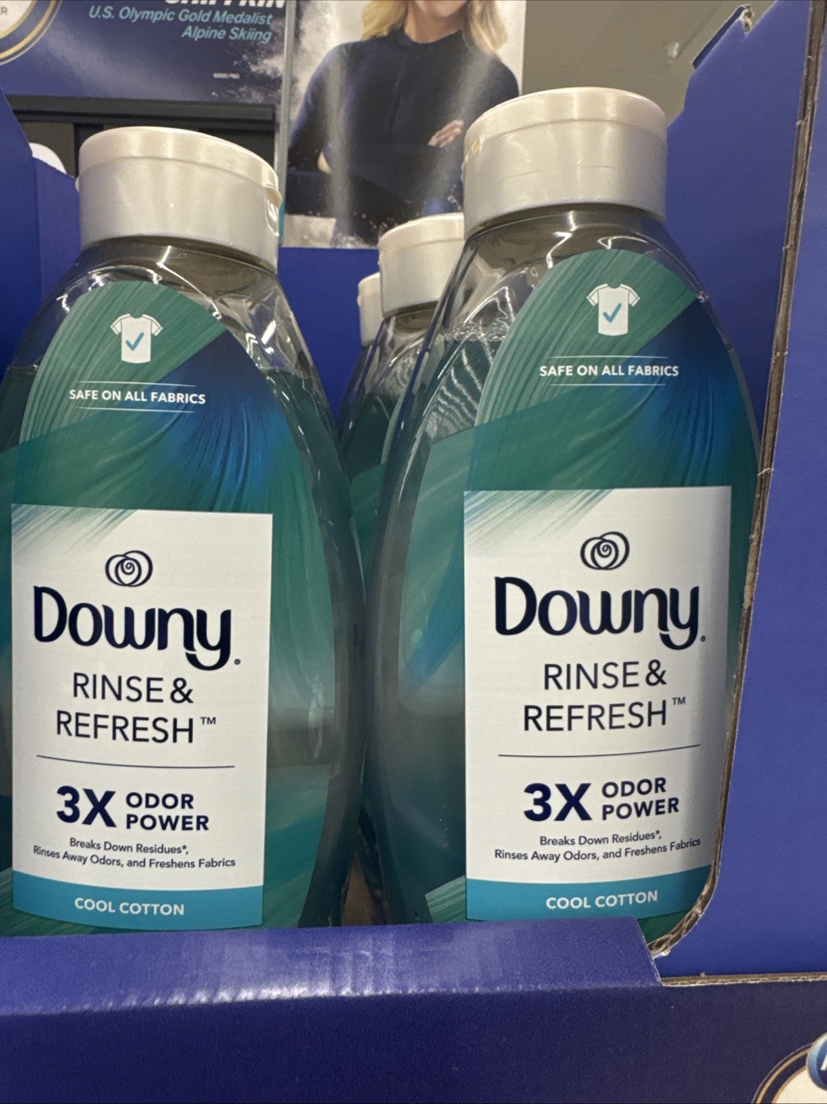 Downy Rinse and Refresh Fabric Rinse 48 Fl Oz Odor Remover Cool Cotton Scent