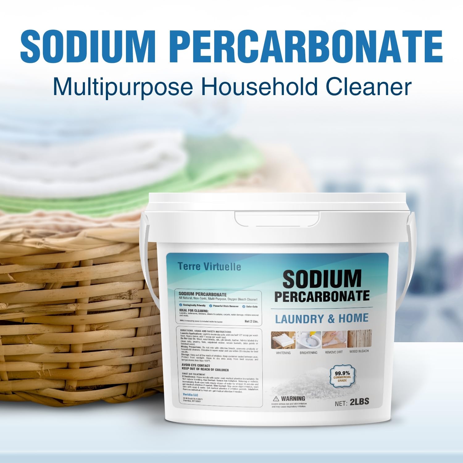 Terre Virtuelle Sodium Percarbonate – Oxygen Bleach Powder & Laundry Booster …