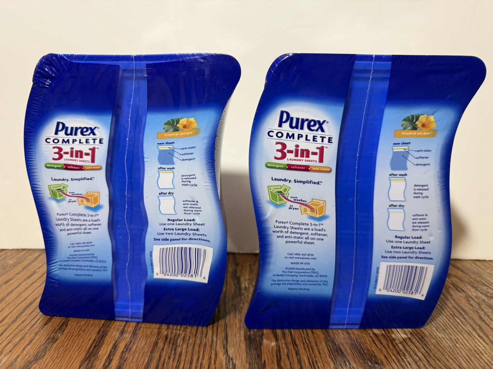 Purex Complete 3-in-1 Laundry Dispenser & Refill Sheets in Tropical Escape NOS