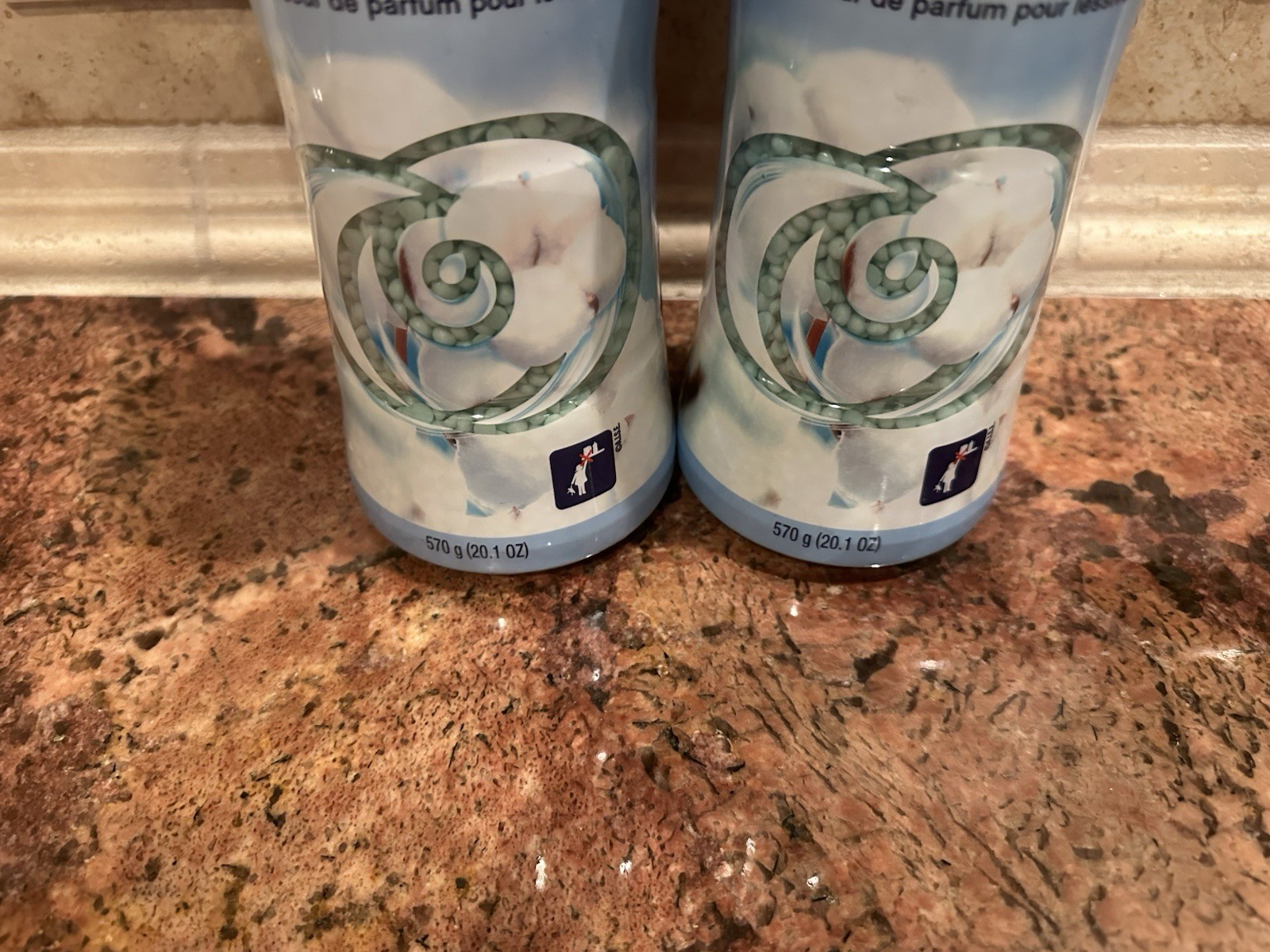 Downy Cool Cotton In Wash Scent Booster Beads 20.1 Ounce Long Lasting X2 Lot