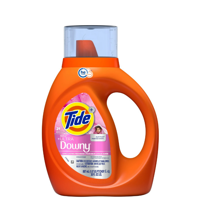 Tide Plus Ultra Downy Liquid Laundry Detergent, April Fresh Scent, 30 fl oz (21)