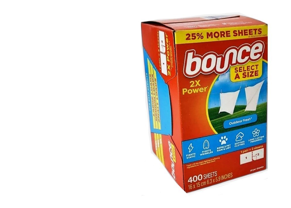 Bounce Select a Size Fabric Softener Dryer Sheets, Outdoor Fresh – 400 Count