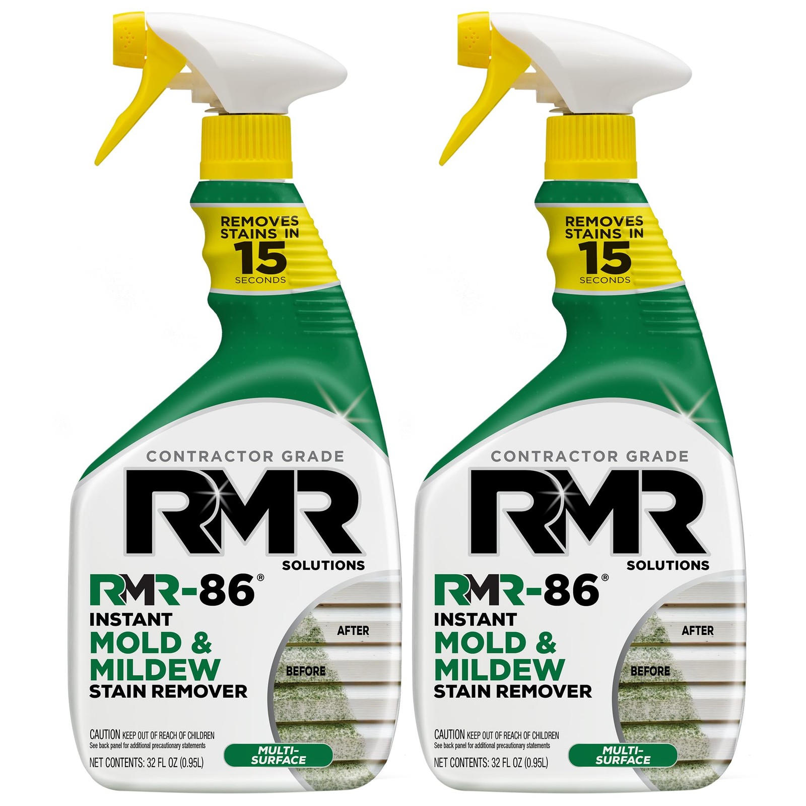 RMR-86 Instant Mold and Mildew Stain Remover Spray – 32 Fl Oz (Pack of 2)