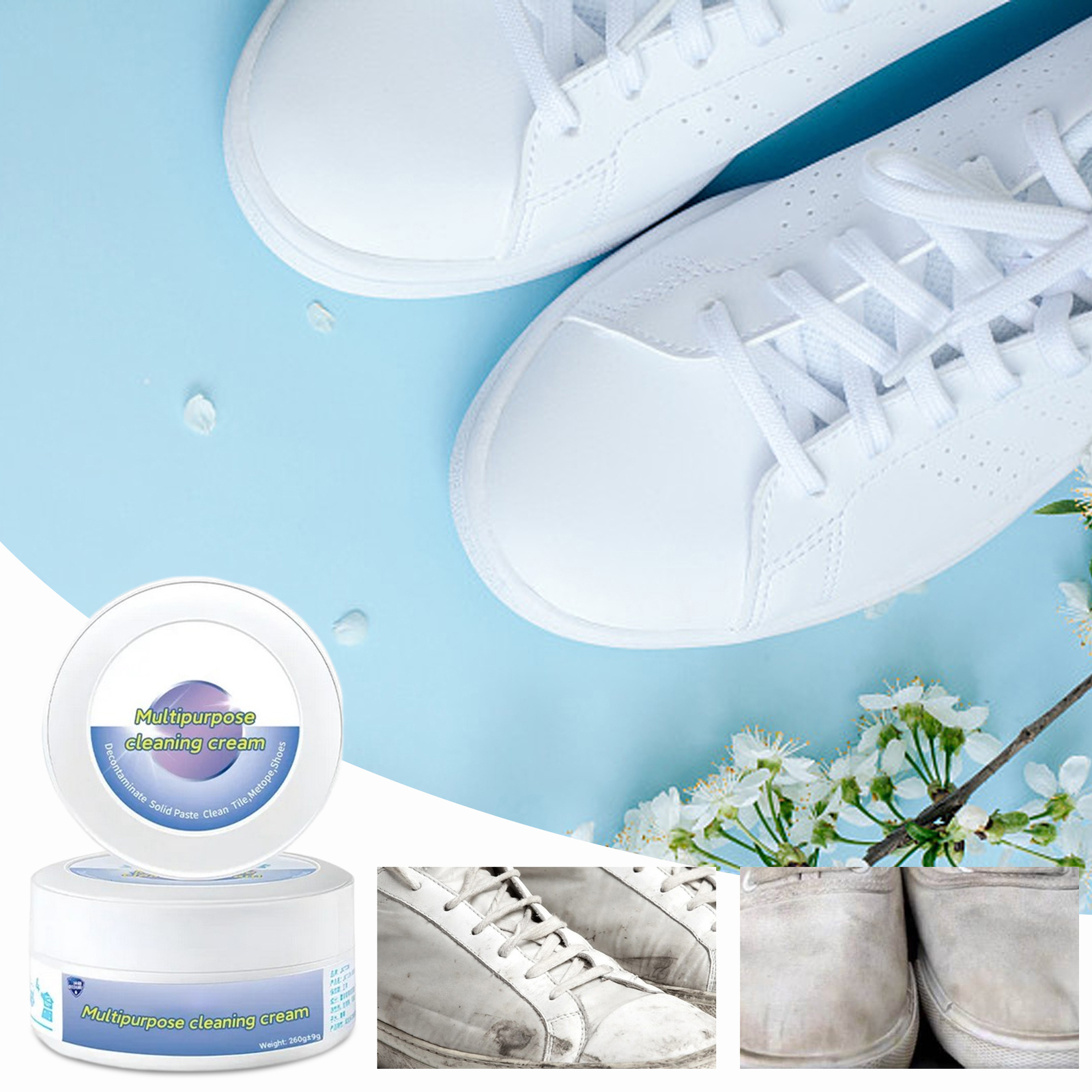 Multi-Purpose Cleaning Cream for Stain Removal and Surface Cleaning