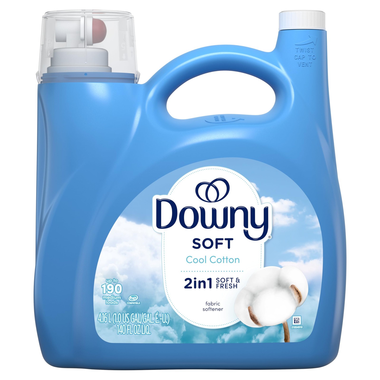 Soft, 2 in 1 Soft and Fresh Liquid Fabric Softener, Cool Cotton, 140 fl oz, 1…