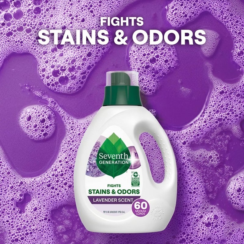 Liquid Laundry Detergent Soap – Fresh Lavender Scent – 135 fl oz: Dye &