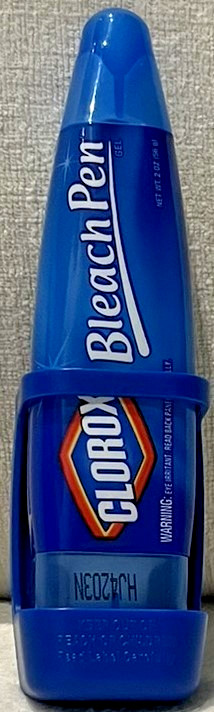 Clorox Bleach Pen Dual Tipped 2 Oz + Magnetic Holder NOS Discontinued 2002 Blue