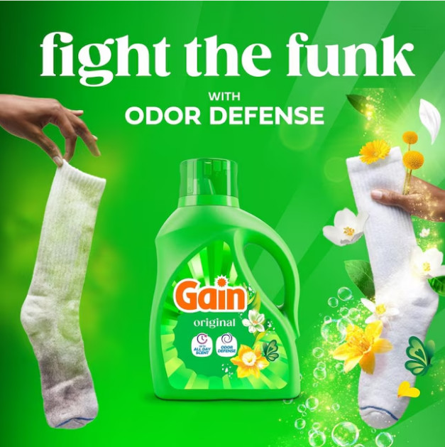 (2 pack)Gain Original Original HE Laundry Detergent 100 Loads 132 -fl oz