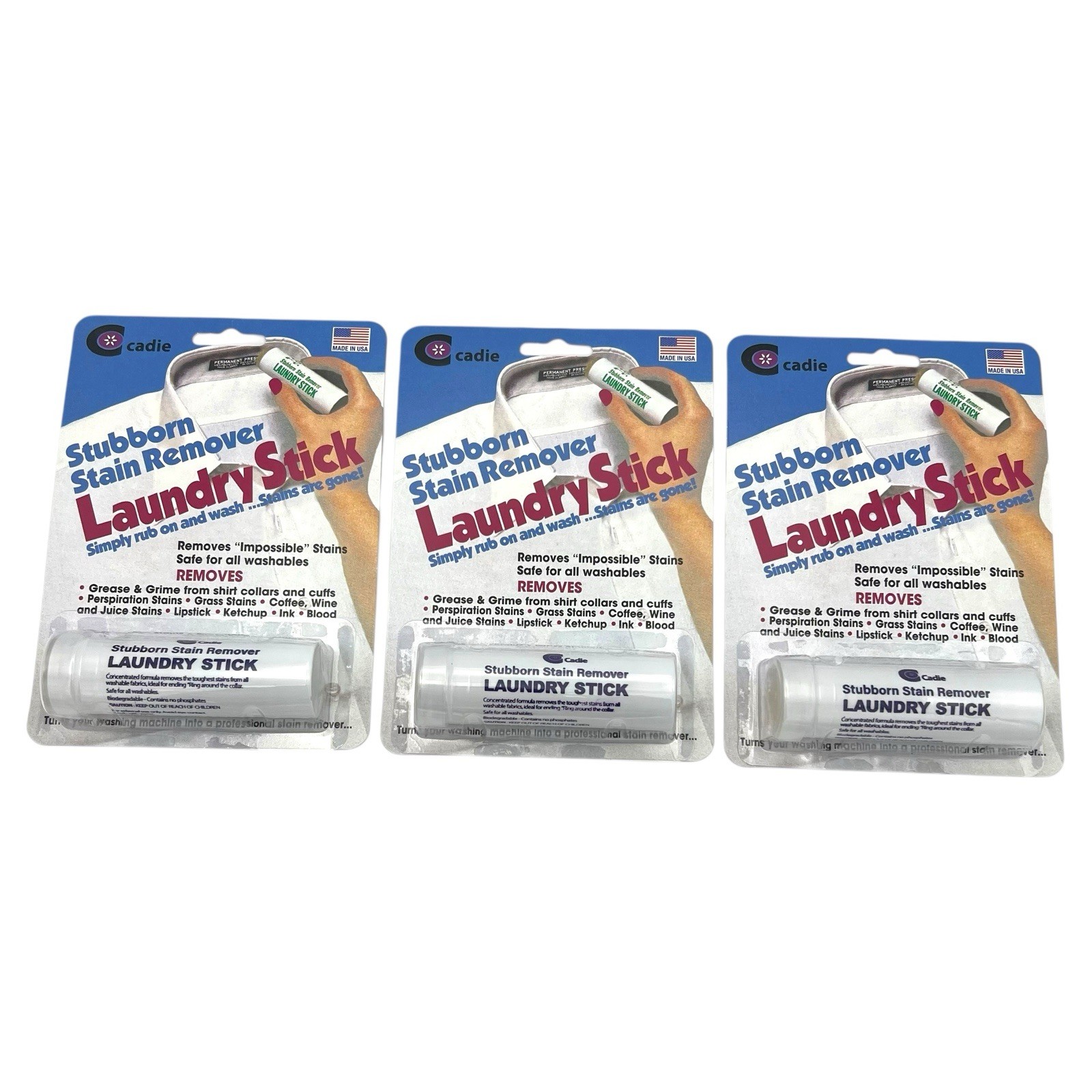Cadie Stubborn Stain Remover Laundry Stick – 3 Pack!!