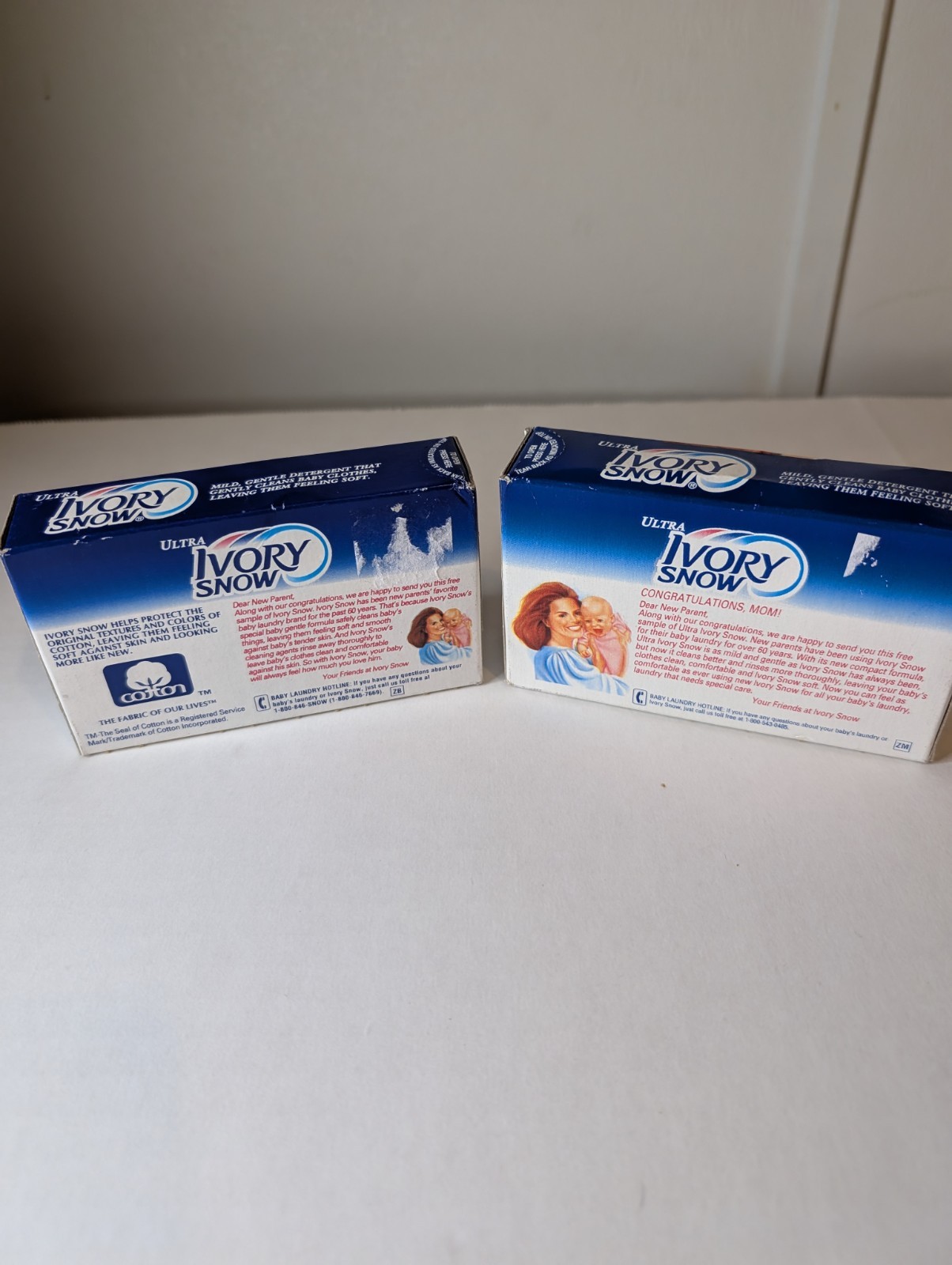 Ivory Snow Detergent Trial Size Lot Of 2 NOS Prop