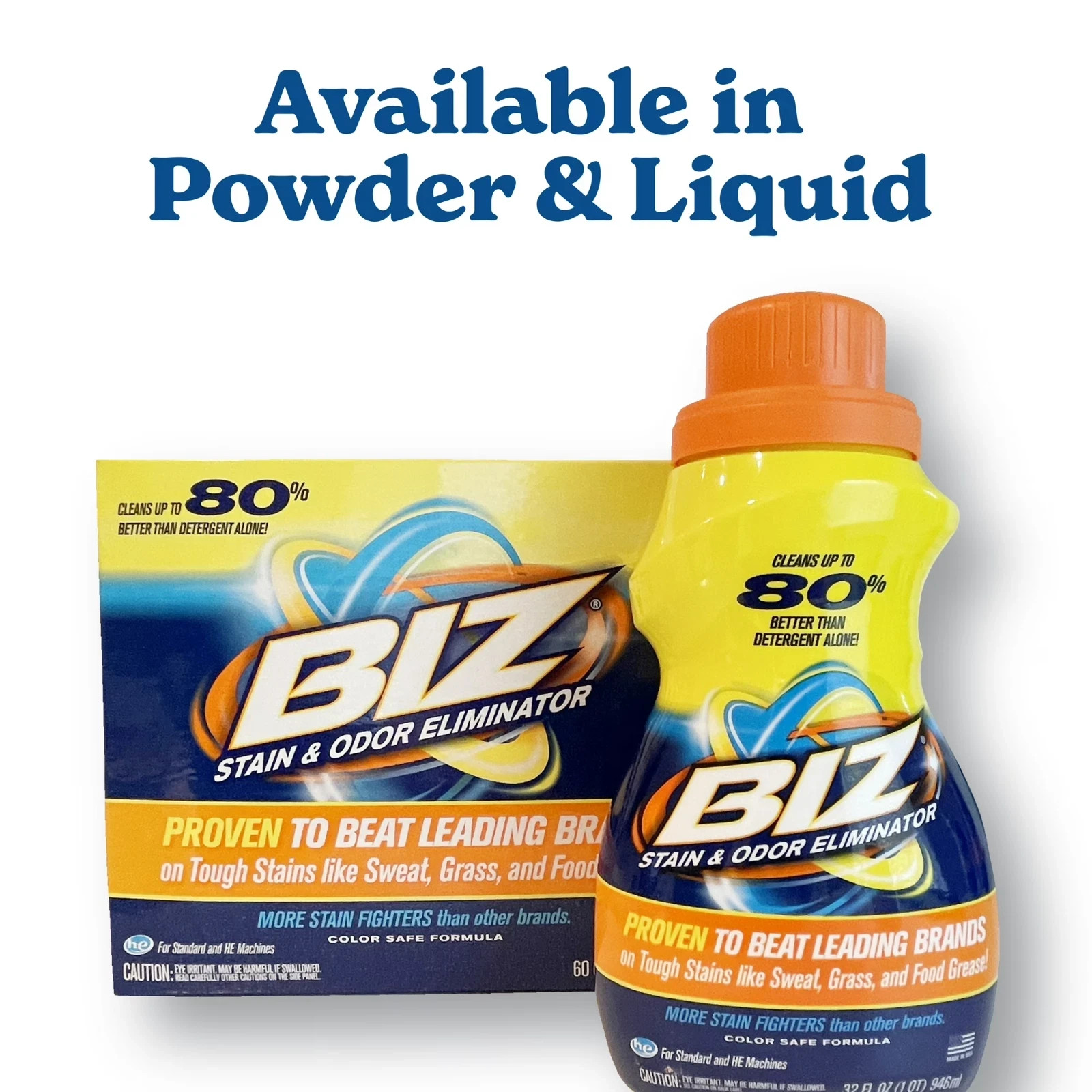 BIZ Stain and Odor Eliminator Powder for Tough Stains, 60 oz -Free Shipping