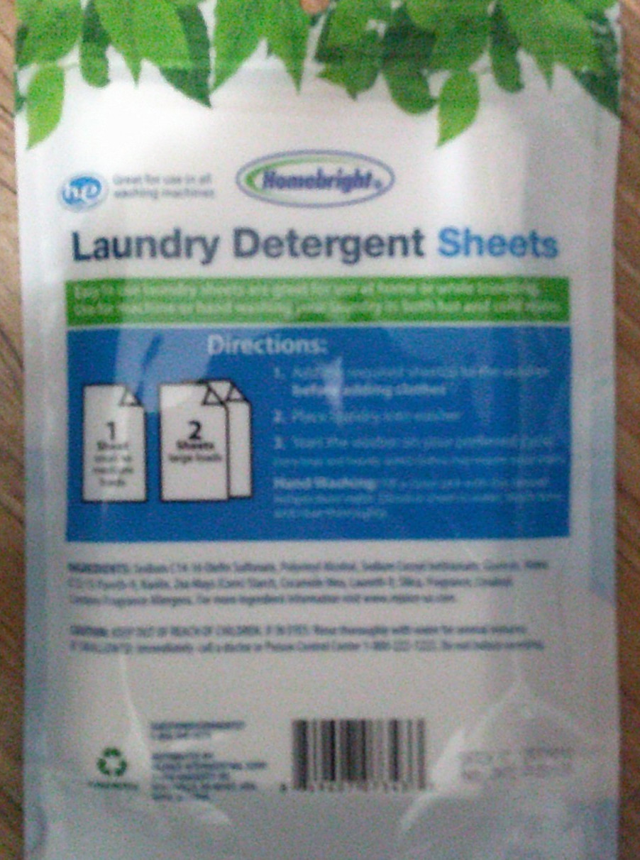 2 NEW Homebright Laundry Detergent Sheets FRESH SCENT stain fighting 30 sheets