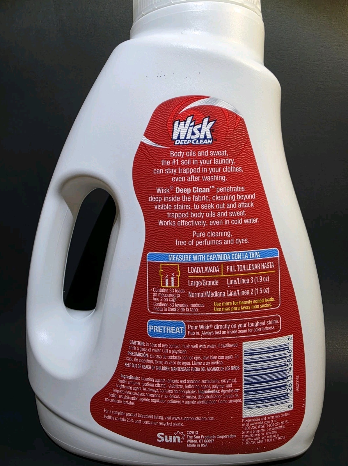 (1) Wisk Deep Clean Free & Pure Laundry Detergent Micro-Cleaners 33 Loads/50 oz.