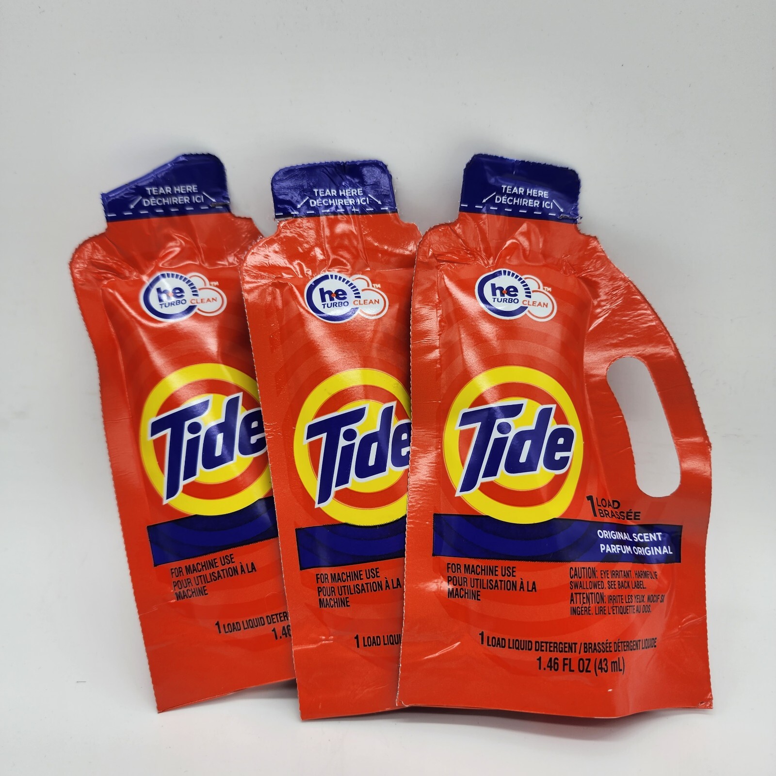 Tide Singles Liquid Travel Size – 3 Pack [h-e Turbo Clean]