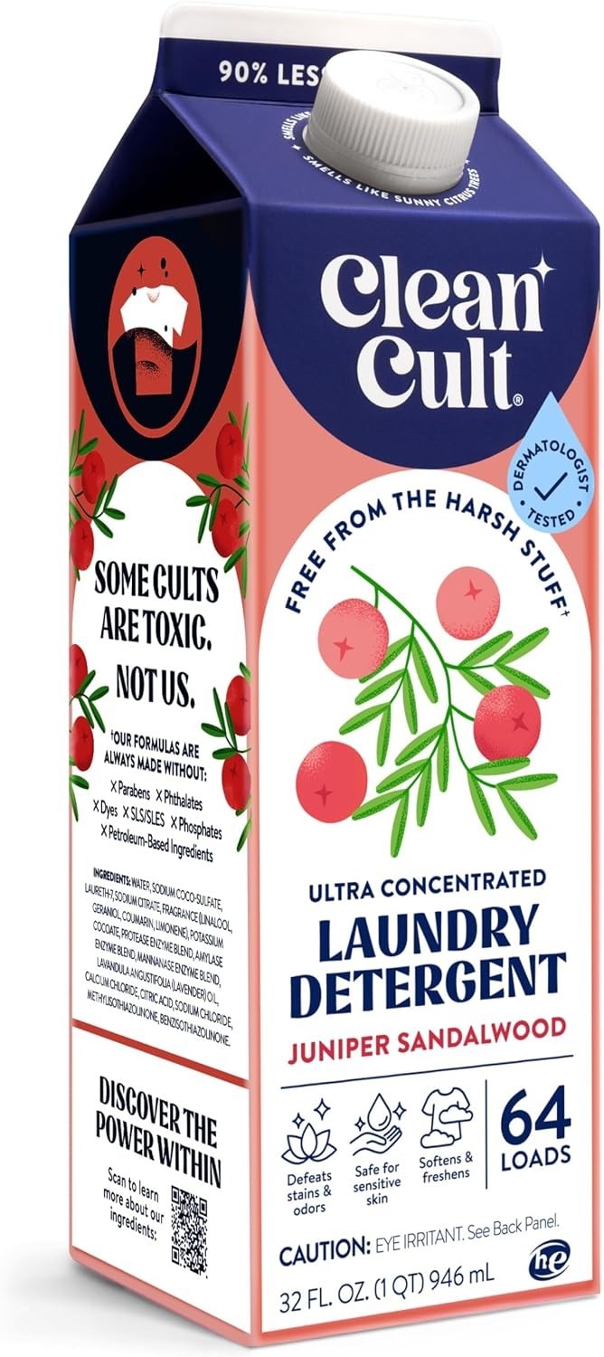 Ultra Concentrated Liquid Laundry Detergent Soap, 64 loads 32 oz, Long Lastin…