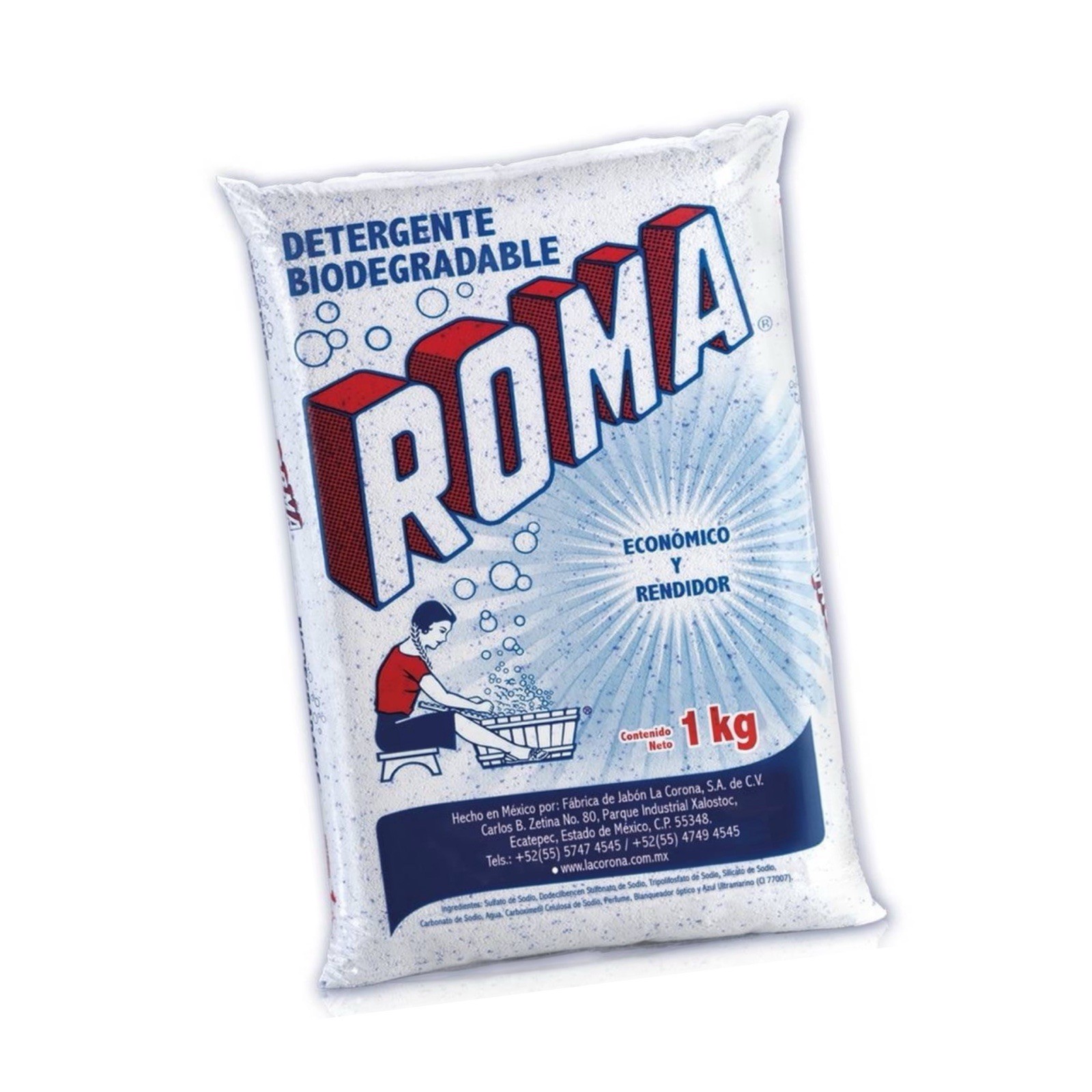 Authentic Mexican Jabon ROMA Detergent 1kg/2.2lbs